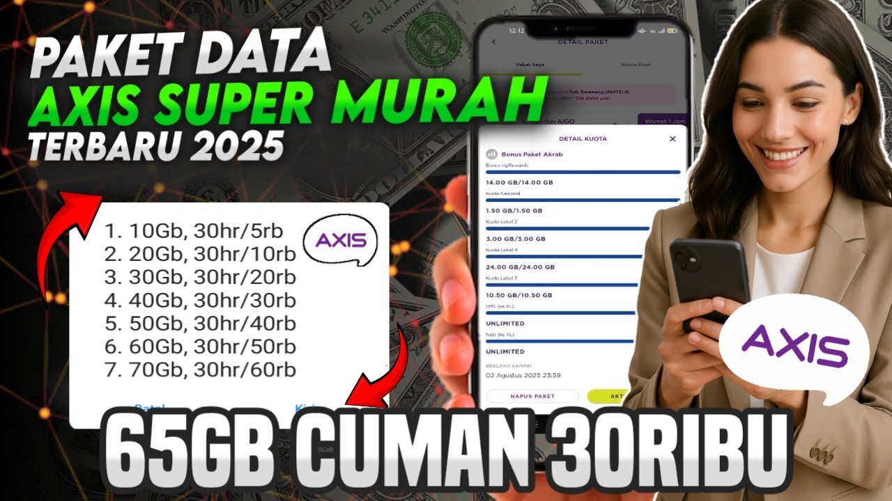 39GB CUMAN 30 RIBUAN 🔥 PAKET KUOTA MURAH AXIS 2025 || KODE DIAL AXIS MURAH TERBARU