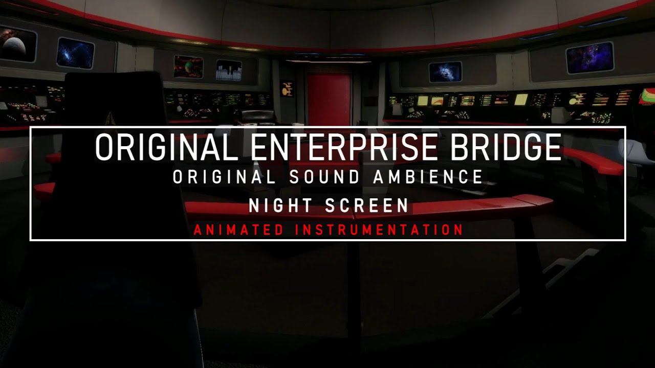 Star Trek: TOS Enterprise Bridge Background Ambience | Star Trek Sleep Sounds, added Bass Background