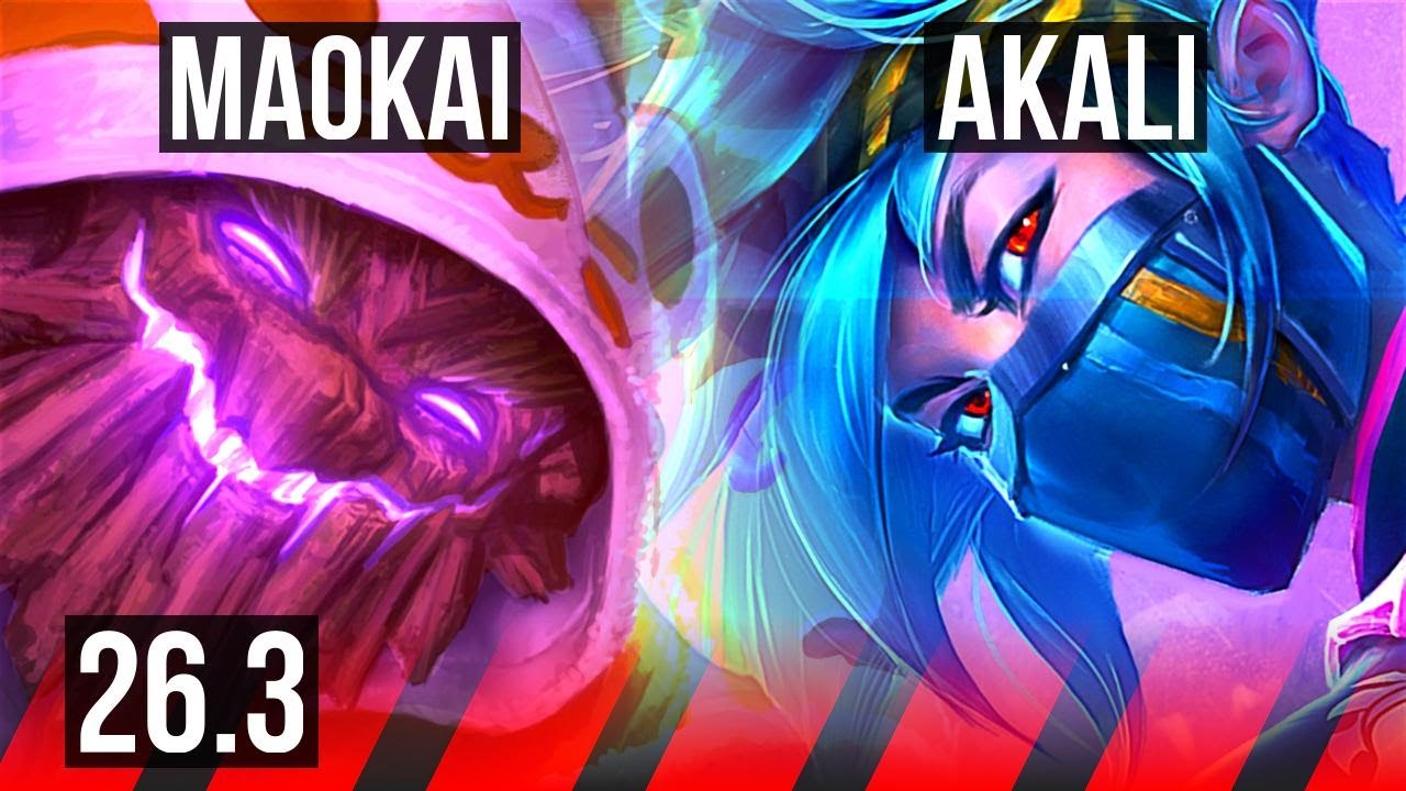 MAOKAI vs AKALI (TOP) | Perfect KDA: 9/0/5 | KR Master | 26.3