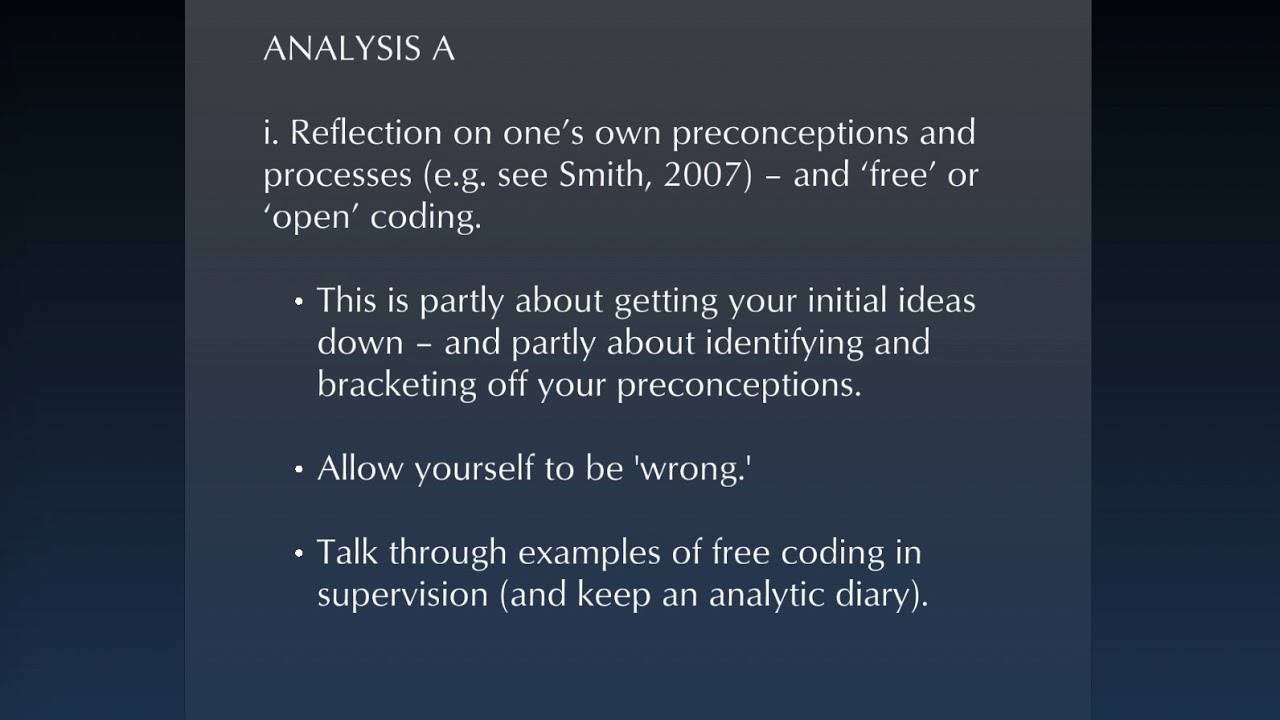 IPA community: brief introduction to 3 coding strategies in IPA
