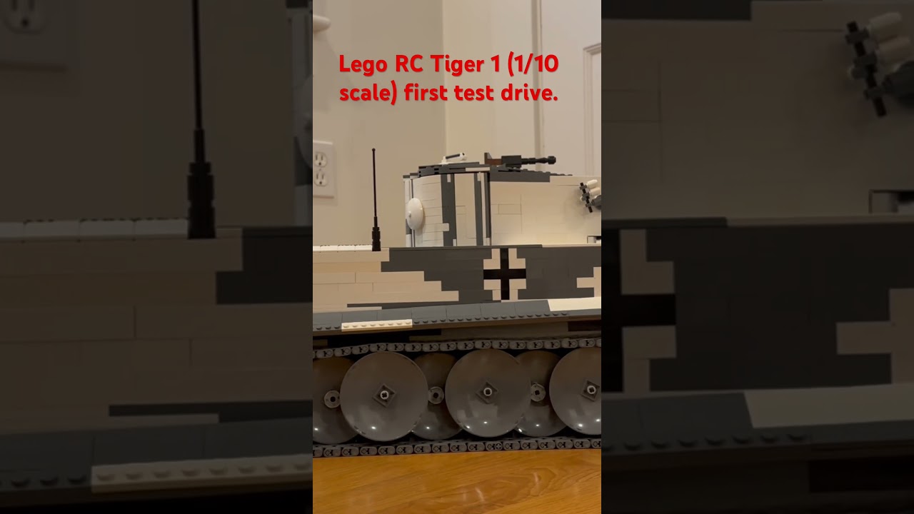 1/10 scale tiger tank first test drive
