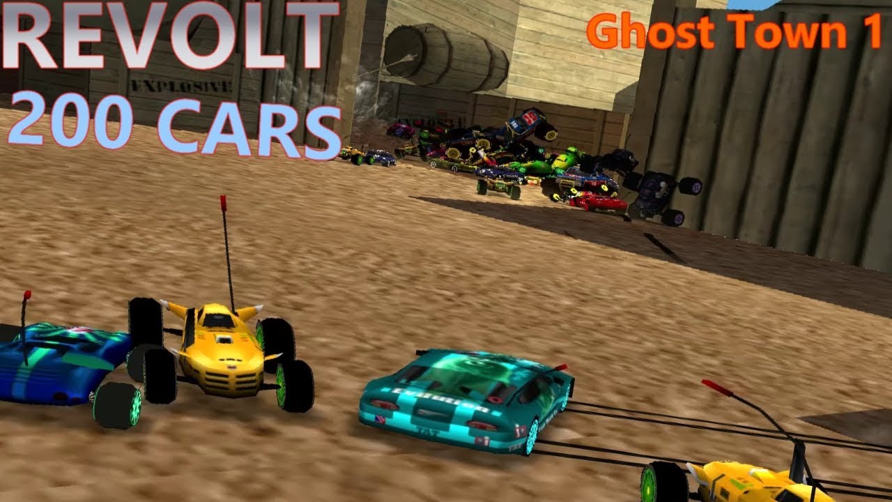 Re-volt - 200 Cars race ! - Ghost Town 1