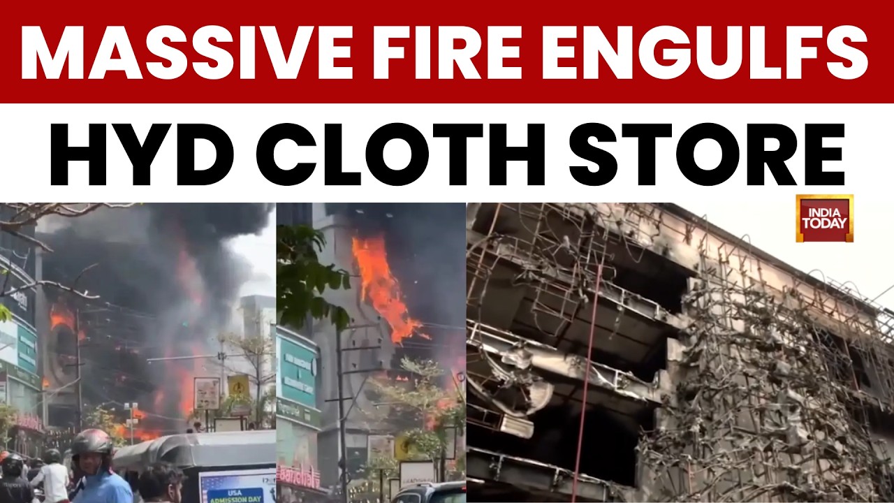 Hyderabad Fire: Major Fire Engulfs Cloth Showroom In Hyderabad's Jubilee Hills, 5 Escape Safely