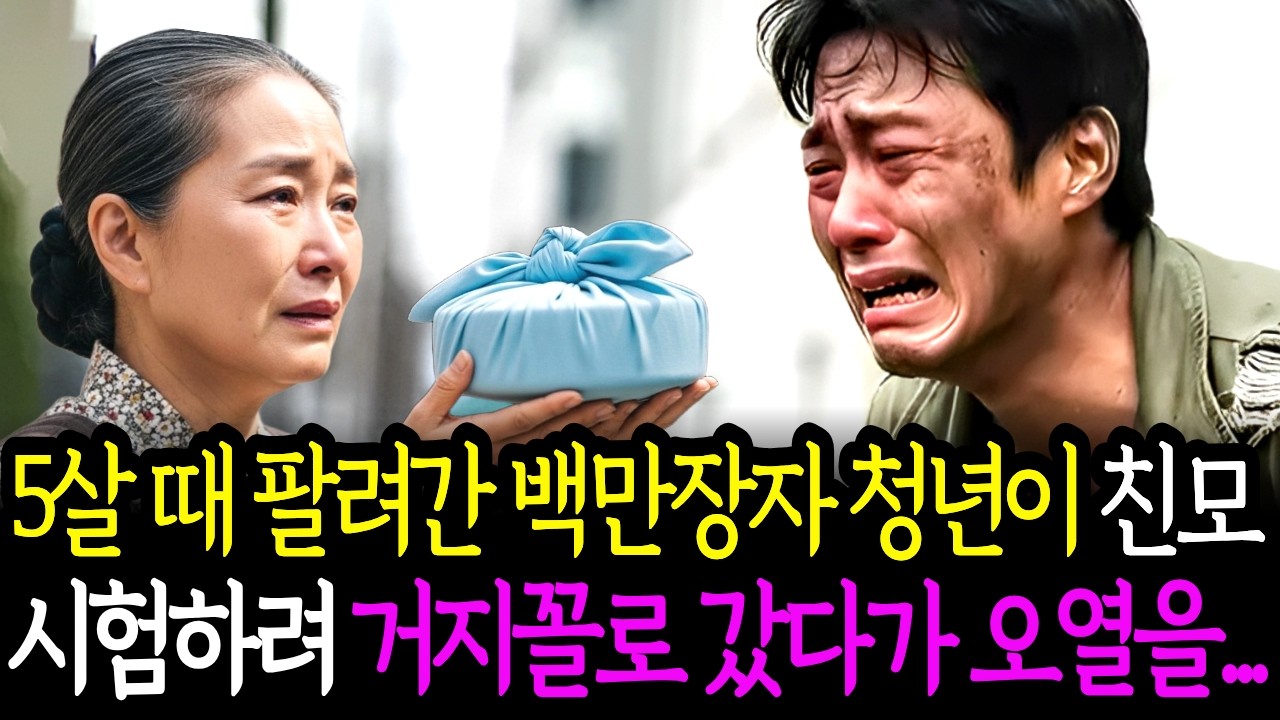30년전, 5살때 팔려간 백만장자 청년이 친모 시험하러 국수집에 거지꼴로 갔다가 오열하는데...ㅣ눈물사연ㅣ감동드라마ㅣ오디오북