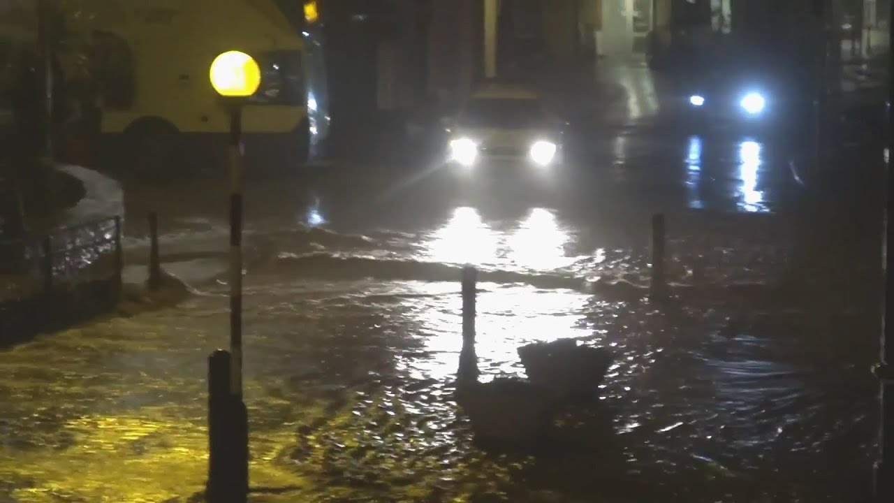 Dawlish brook bursts its banks November 2012.