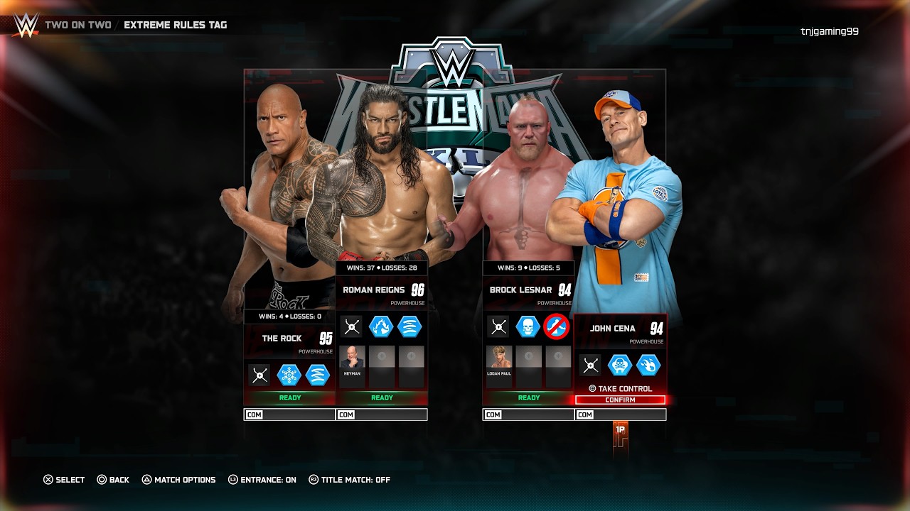 Team John Cena vs Team Roman Reigns WWE Match || #gaming #wwe #wwe2k25