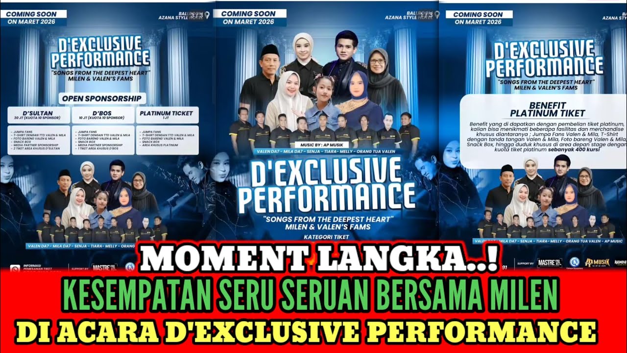 KESEMPATAN FANS SERU²AN BERSAMA MILEN DI ACARA (D'EXCLUCIVE PERFORMANCE) 