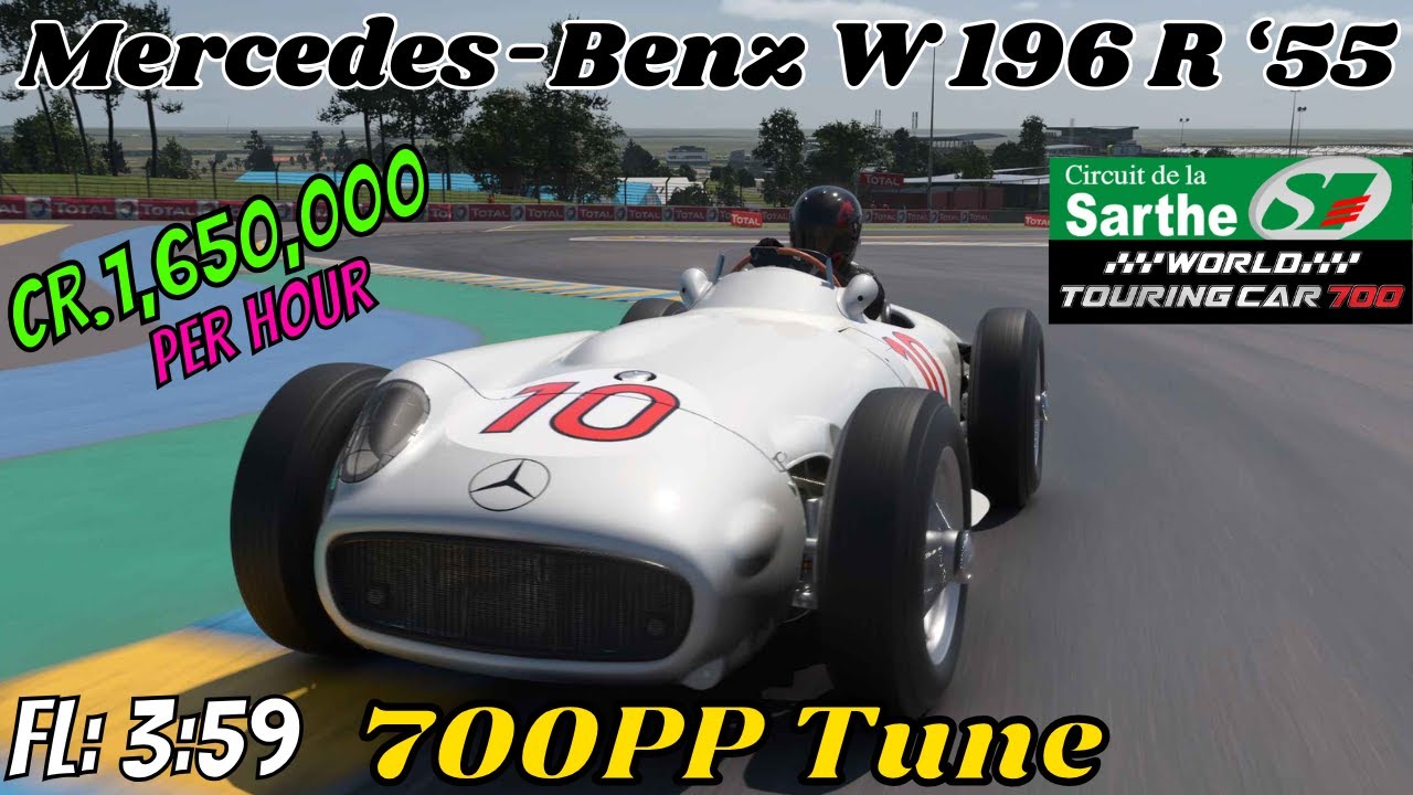 GT7|Mercedes-Benz W 196 R ‘55|Le Mans 700pp Build|1.54