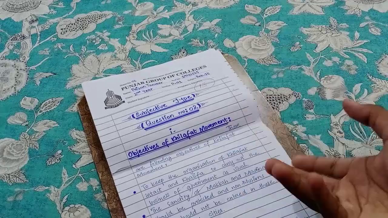 Best Paper Presentation for Board Exams - Pakistan Studies Paper Presentation With Joining Writing