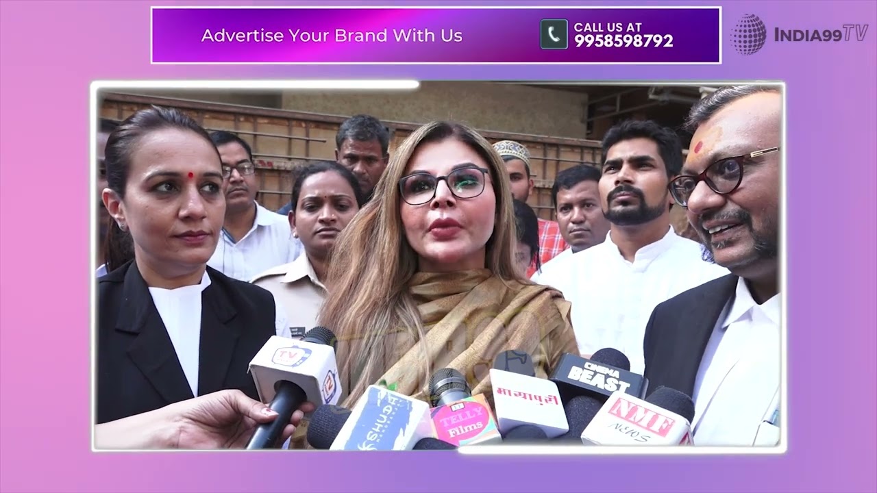 Rakhi Sawant with Lawyer Spotted in Andheri Court
