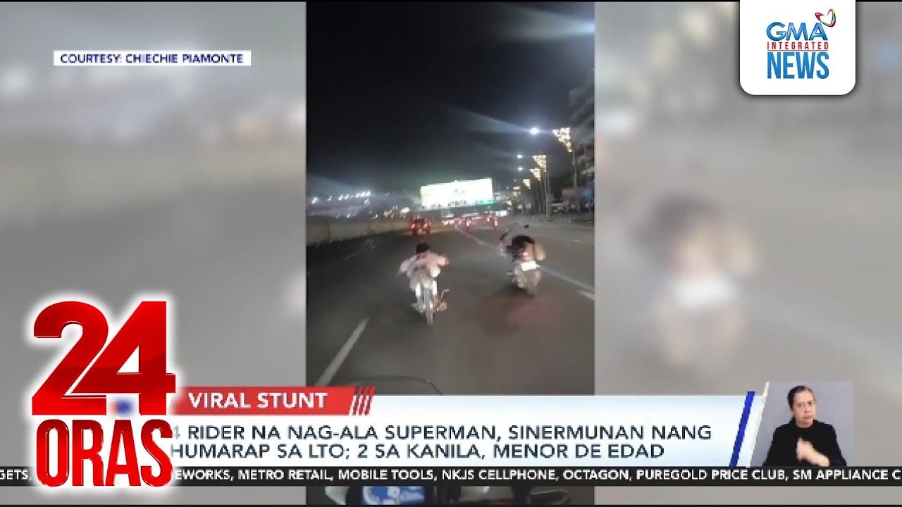 4 rider na nag-ala-Superman, sinermunan nang humarap sa LTO; 2 sa kanila, menor de edad | 24 Oras