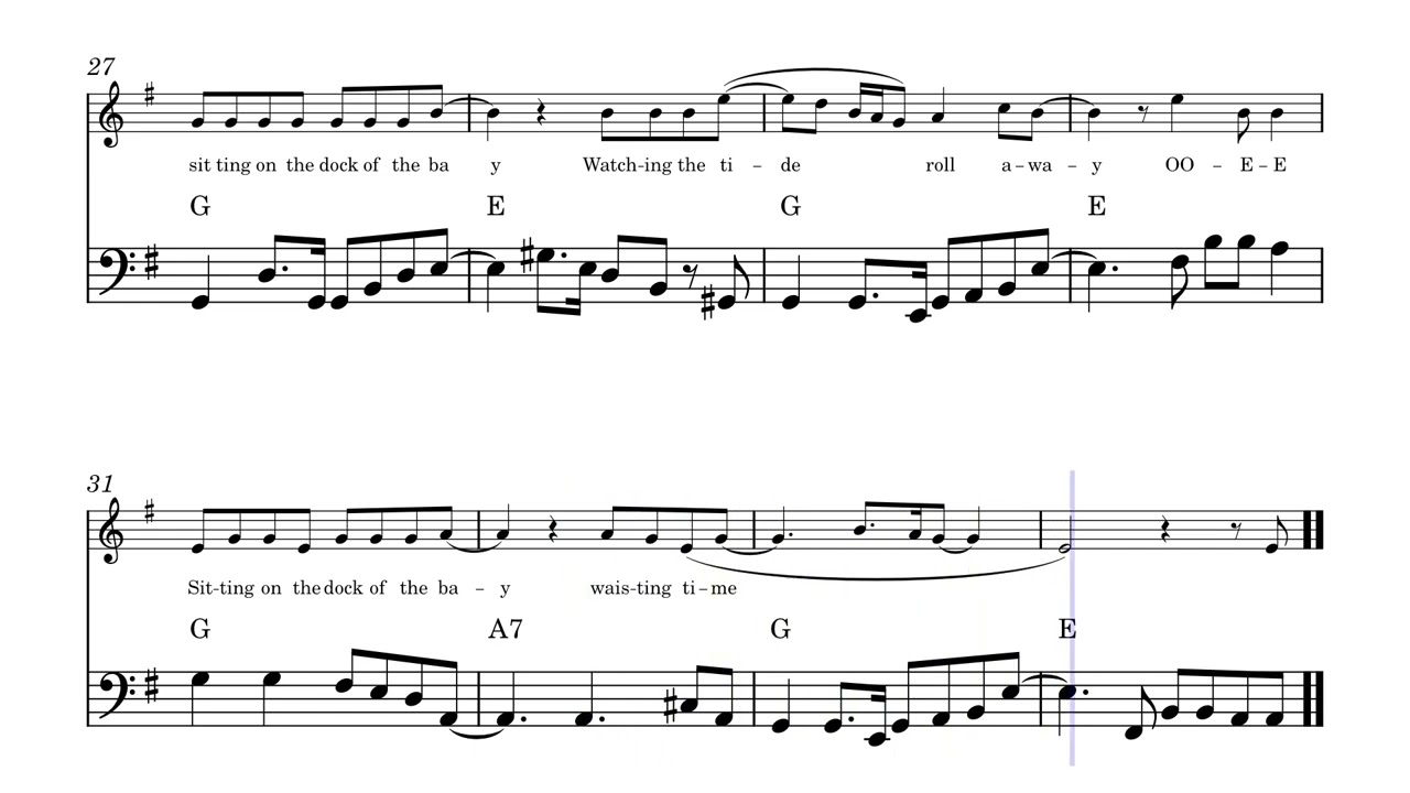 Sitting on the dock of the bay