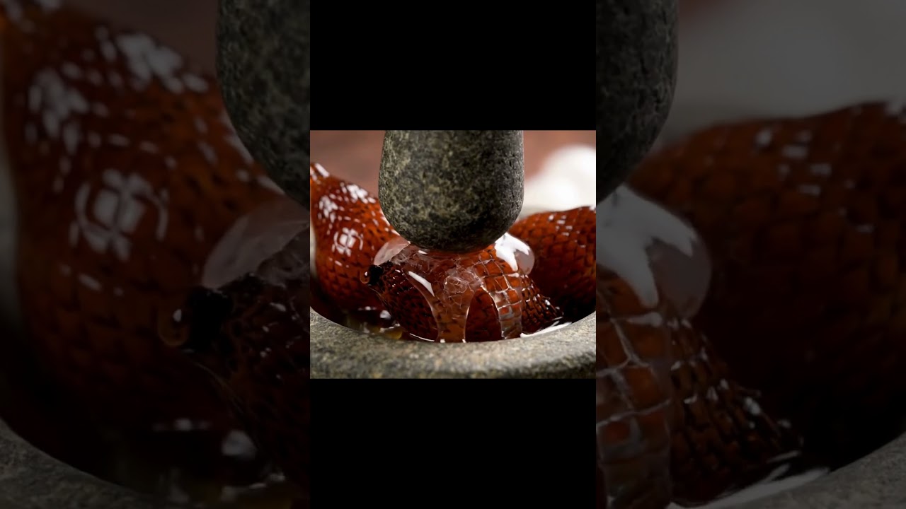 Exotic Fruit Mash in Mortar 8K ASMR 🍇🍊 | #GlassFruit #8KASMR #SatisfyingASMR #FruitCrushing #shorts
