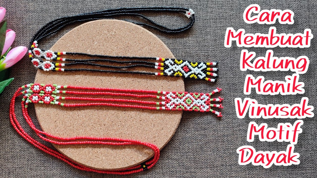 beaded necklace tutorial | cara membuat kalung manik dayak | kalung dayak vinusak kecil @rydiy