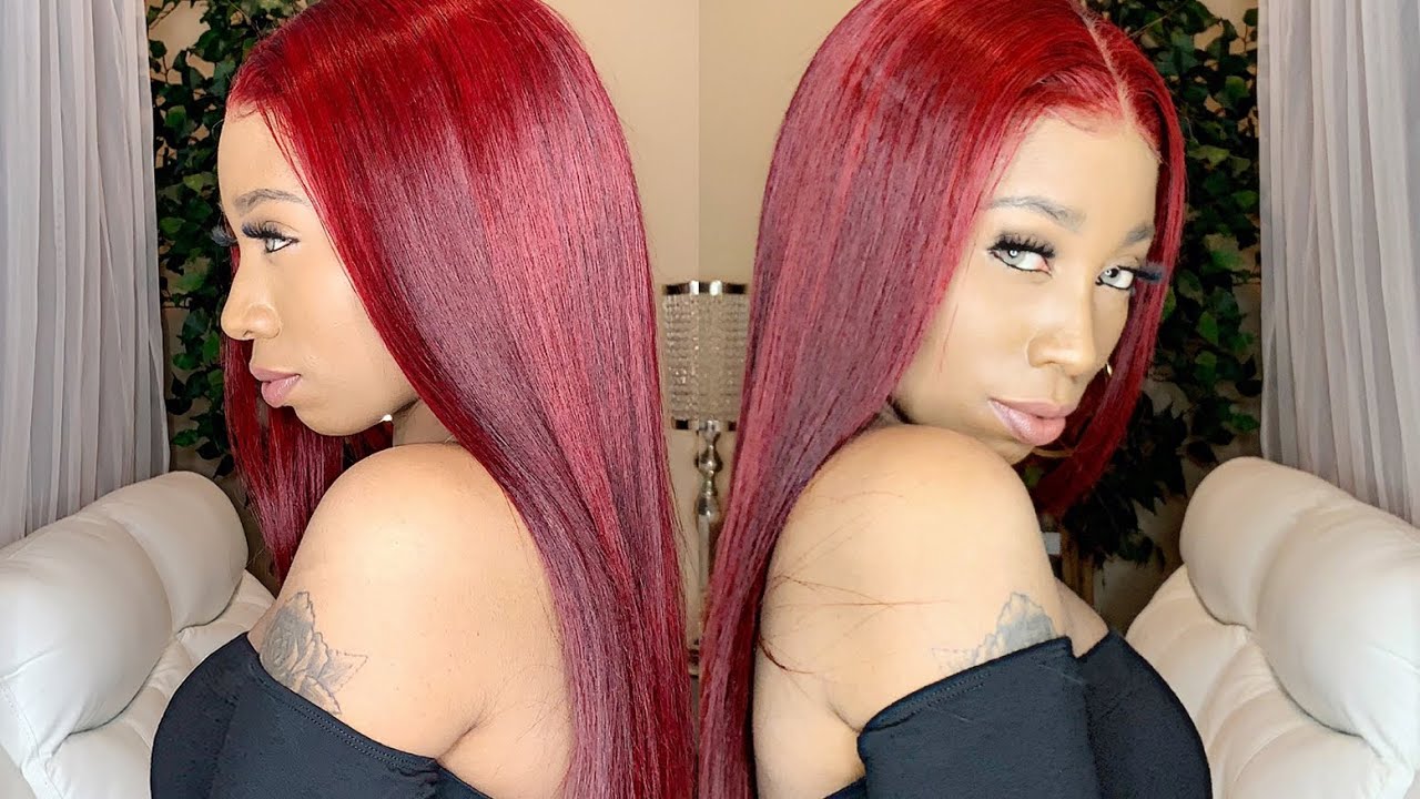 Bomb Red Wig Install | Ft Doubleleaf Wigs