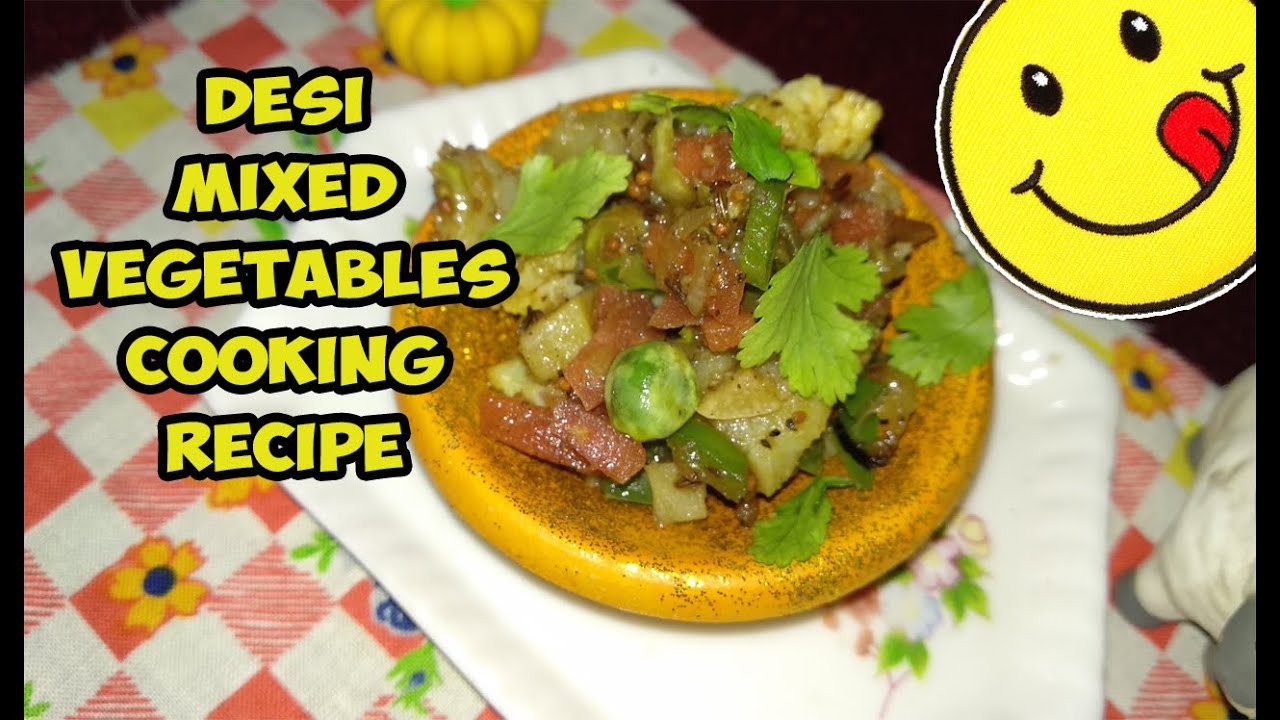 Miniature Mixed Vegetables Cooking in Handi