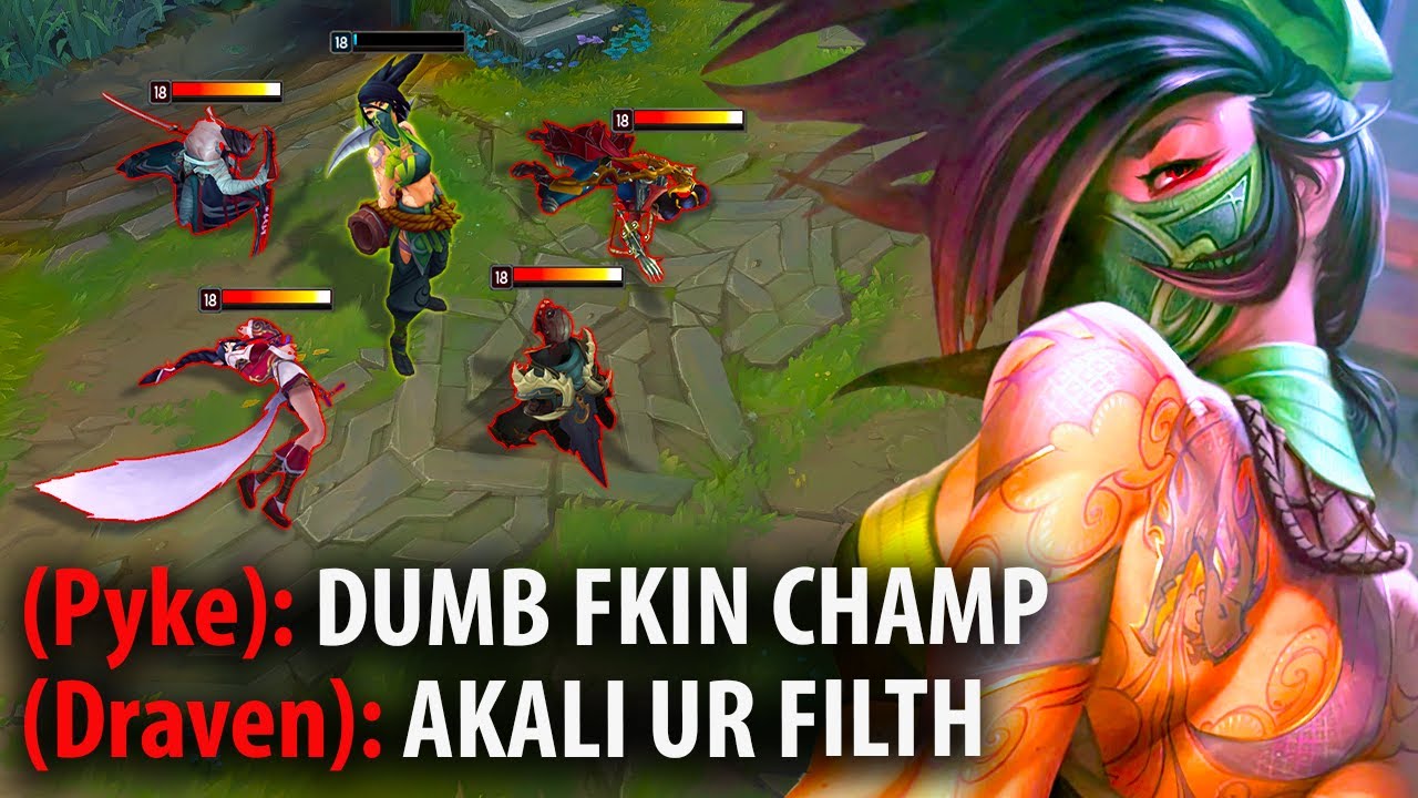 My CLOSEST 1 HP Akali Outplay.. they were mad
