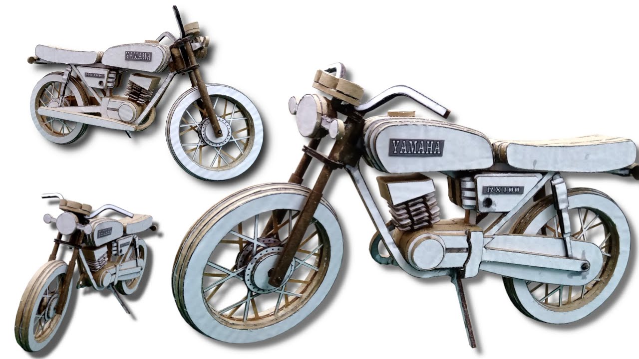 How to make mini YAMAHA RX100 motorcycle