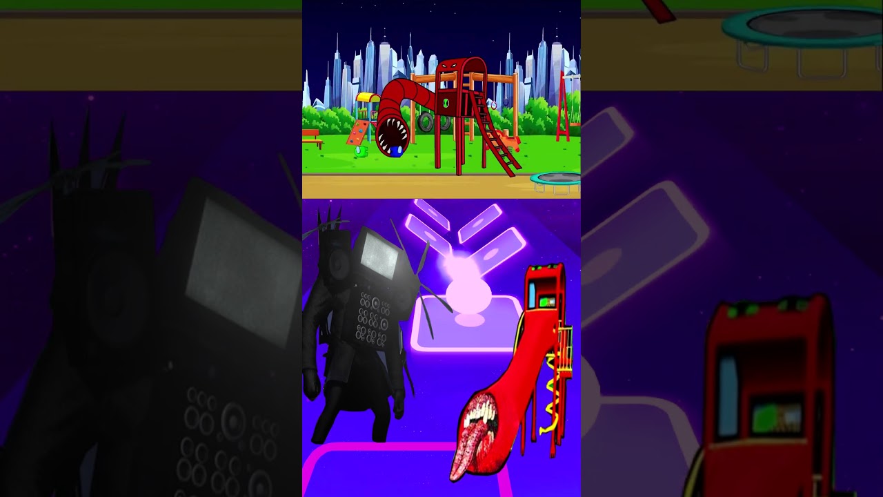 Extra Slide & TVman | Tiles Hop EDM Rush 🎶#shorts