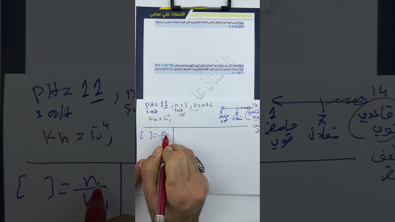 كيمياء السادس علمي - الفصل 3 - الاملاح - #الاستاذ_علي_عجمي 