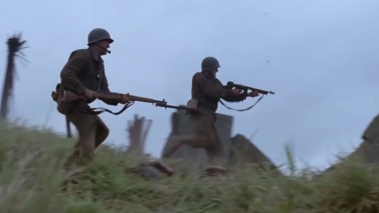 US Soldiers Assault a Japanese Bunker
