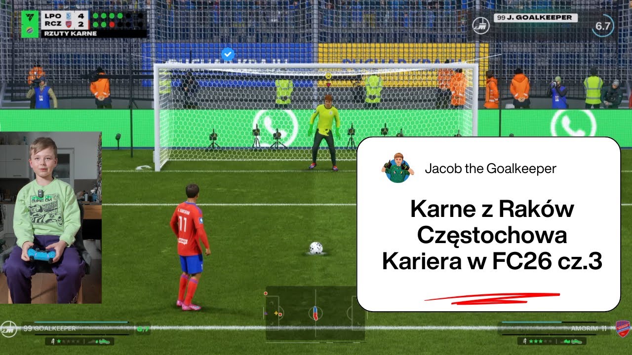 Kolejny odcinek mojej kariery bramkarskiej w FC26! - karne z Raków Częstochowa