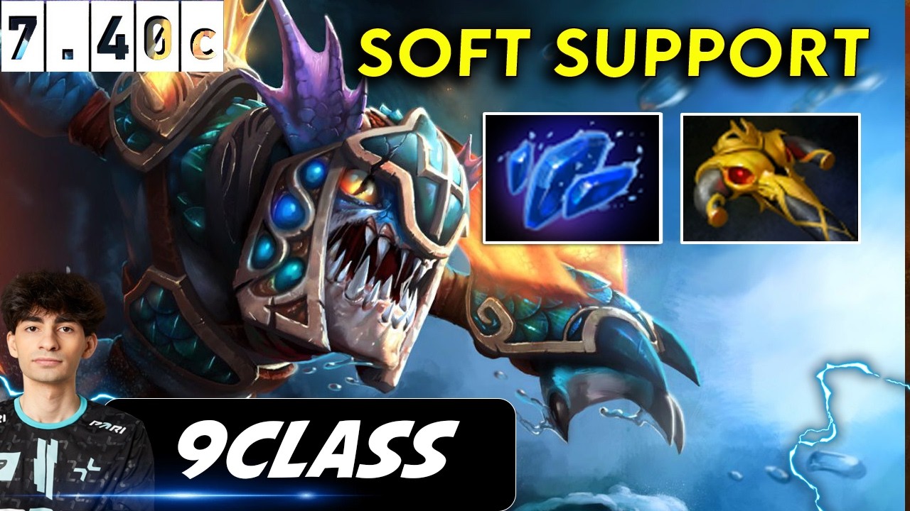 9Class Slark Soft Support - Dota 2 Patch 7.40c Pro Player Full gameplay