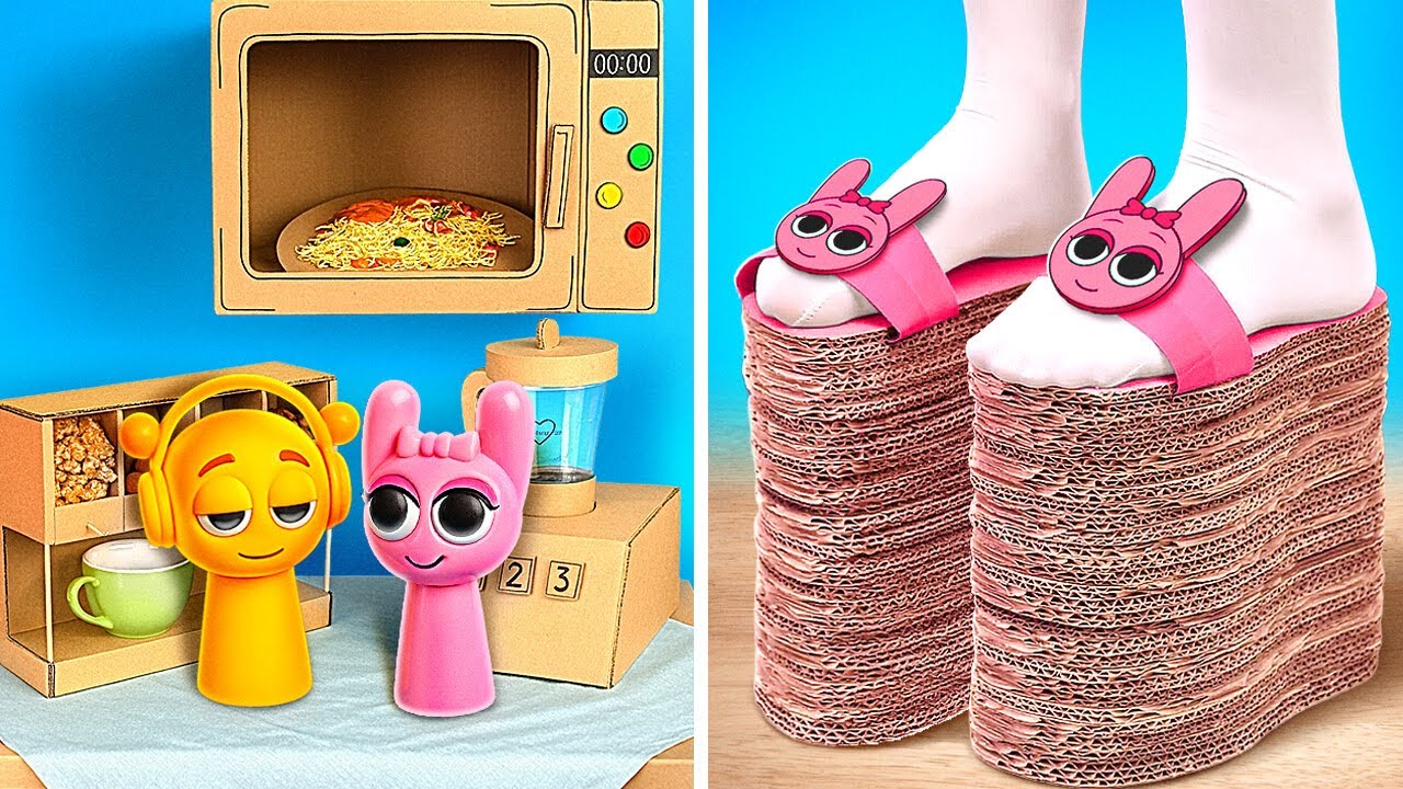 A Whole Sprunki World Made Out Of Cardboard 😍📦 A Room, A Mini House, Anything You Can Imagine!