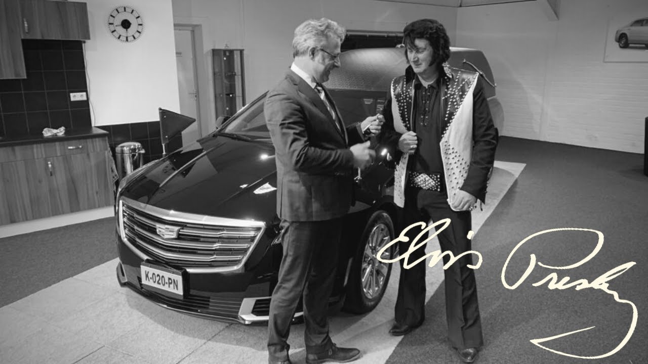 'Elvis Presley' delivers new Cadillac XTS Eagle Coach Hearse to Dutch Funeral Director!