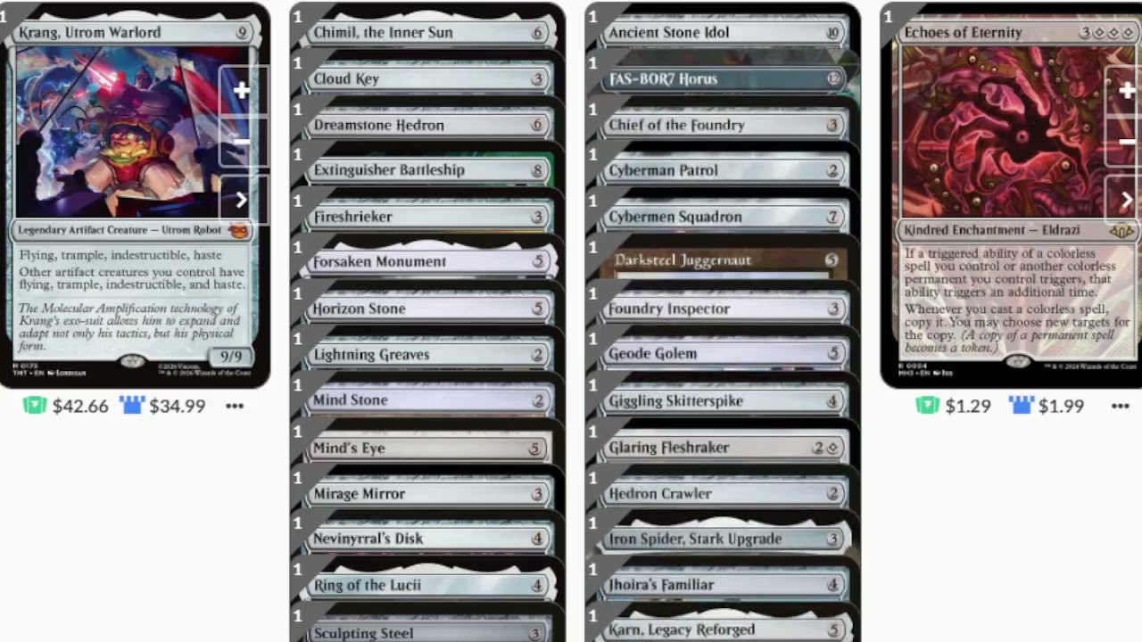 Кранг, Утромский Военачальник MTG TMNT: Описание колоды Commander