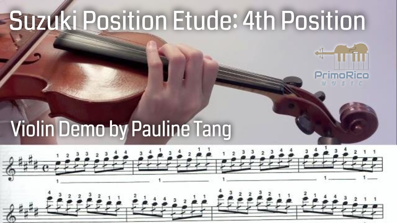 【Suzuki Position Etude】4th Position | Demo by Pauline Tang | Pt Violin Studio | PrimoRico Music