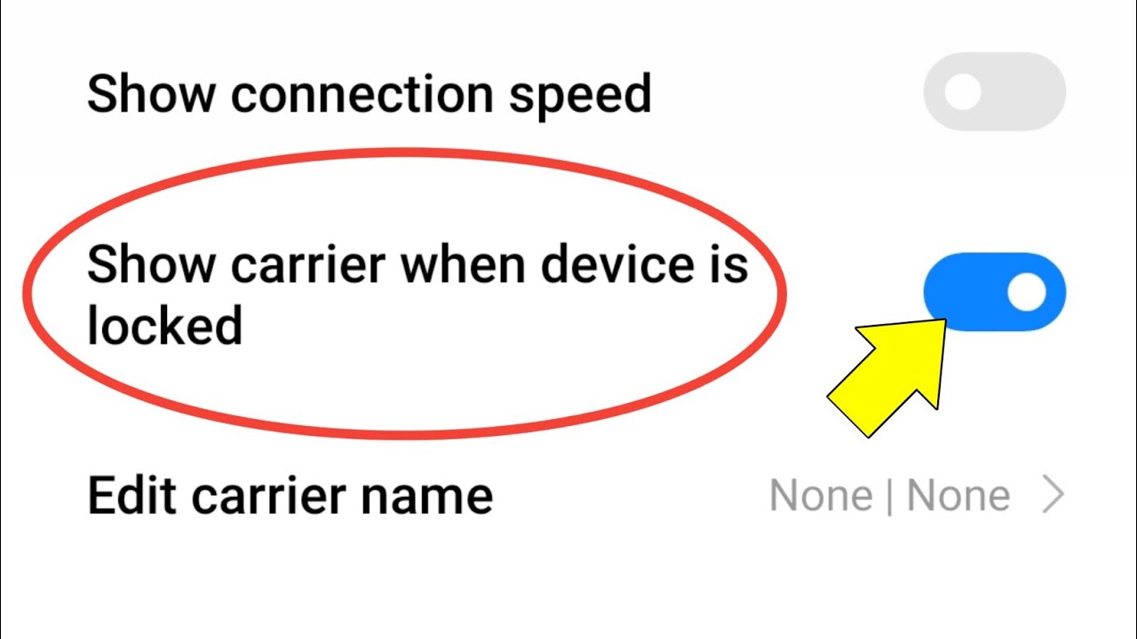 Show Carrier When Device Is Locked Kya Hota Hai | Show Carrier When Device Is Locked Meaning