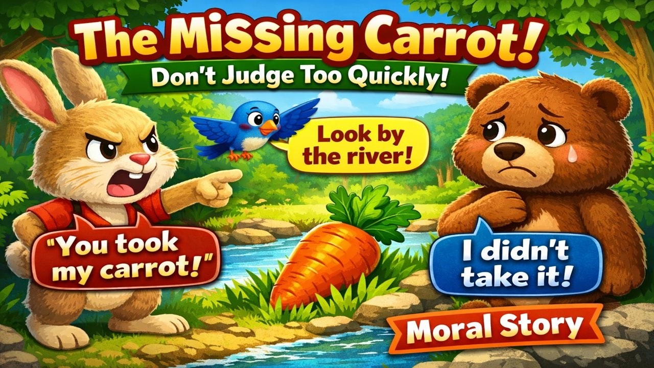 Tommy the Rabbit and the Missing Carrot 🥕 | Learn to Find the Truth First | Kids Moral Story
