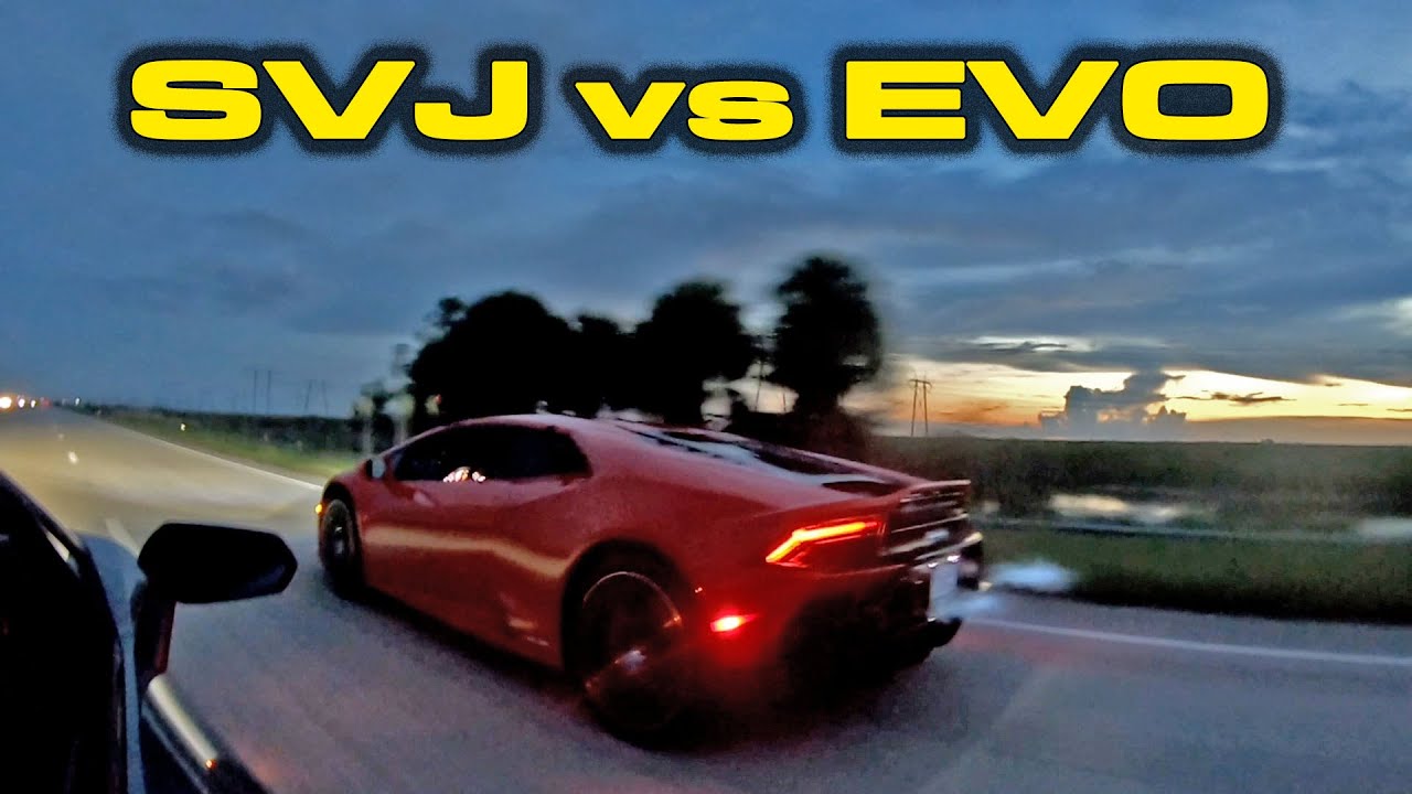 SVJ vs EVO * 820HP Lamborghini Aventador SVJ vs Huracan EVO
