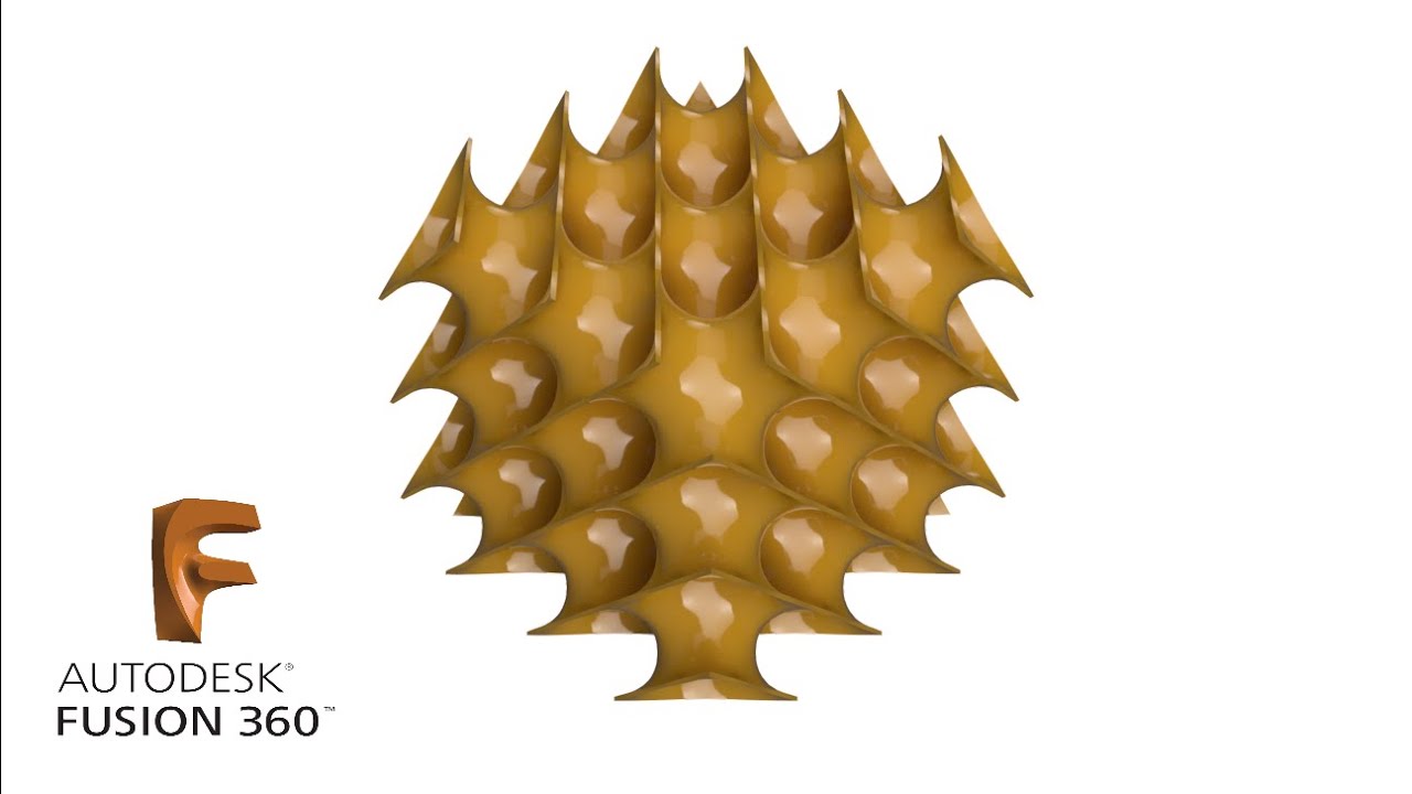 P.67. Гироид (3) во Фьюжн 360/  Gyroid surface (3) in Fusion 360/ Schwarz D surface