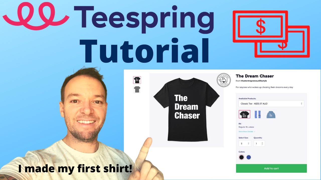 Teespring Tutorial - How To Create An Account And Make Your First Product