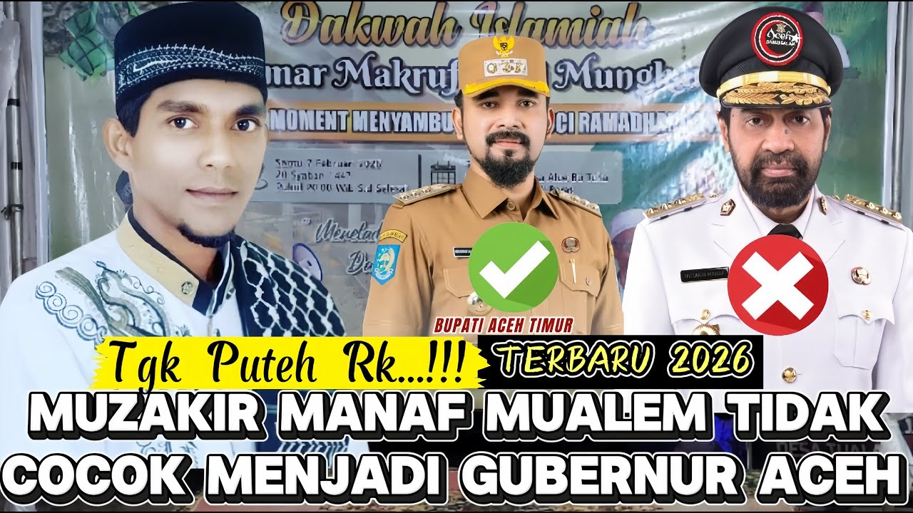 Dakwah Tgk Puteh Rk 2026 Di Alue Bu Tuha Peureulak Tentang Mualem Yg Tidak Cocok Jadi Gubernur Aceh
