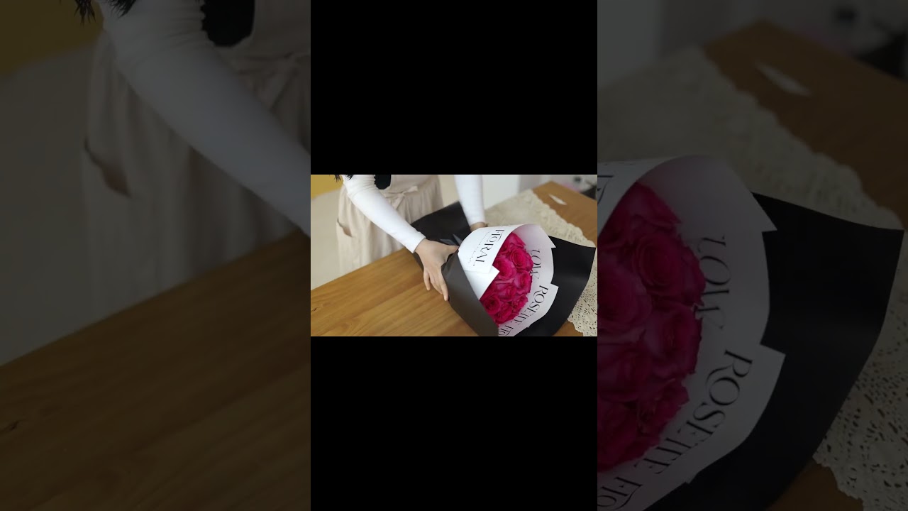 Korean style bouquet wrapping #shorts #floraldesign #florist #bouquetflowers