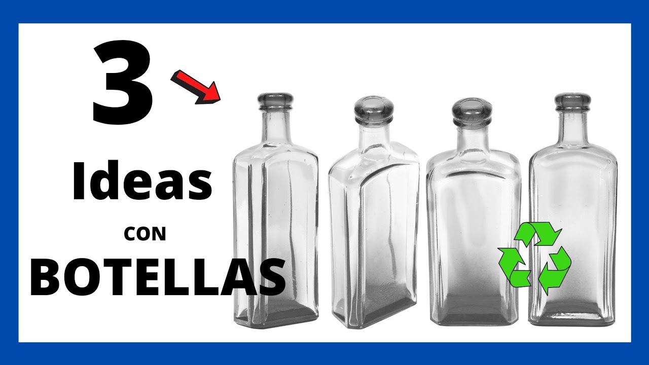 💜 IDEAS para RECICLAR  ⏩3 Ideas para  Decorar BOTELLAS de CRISTAL