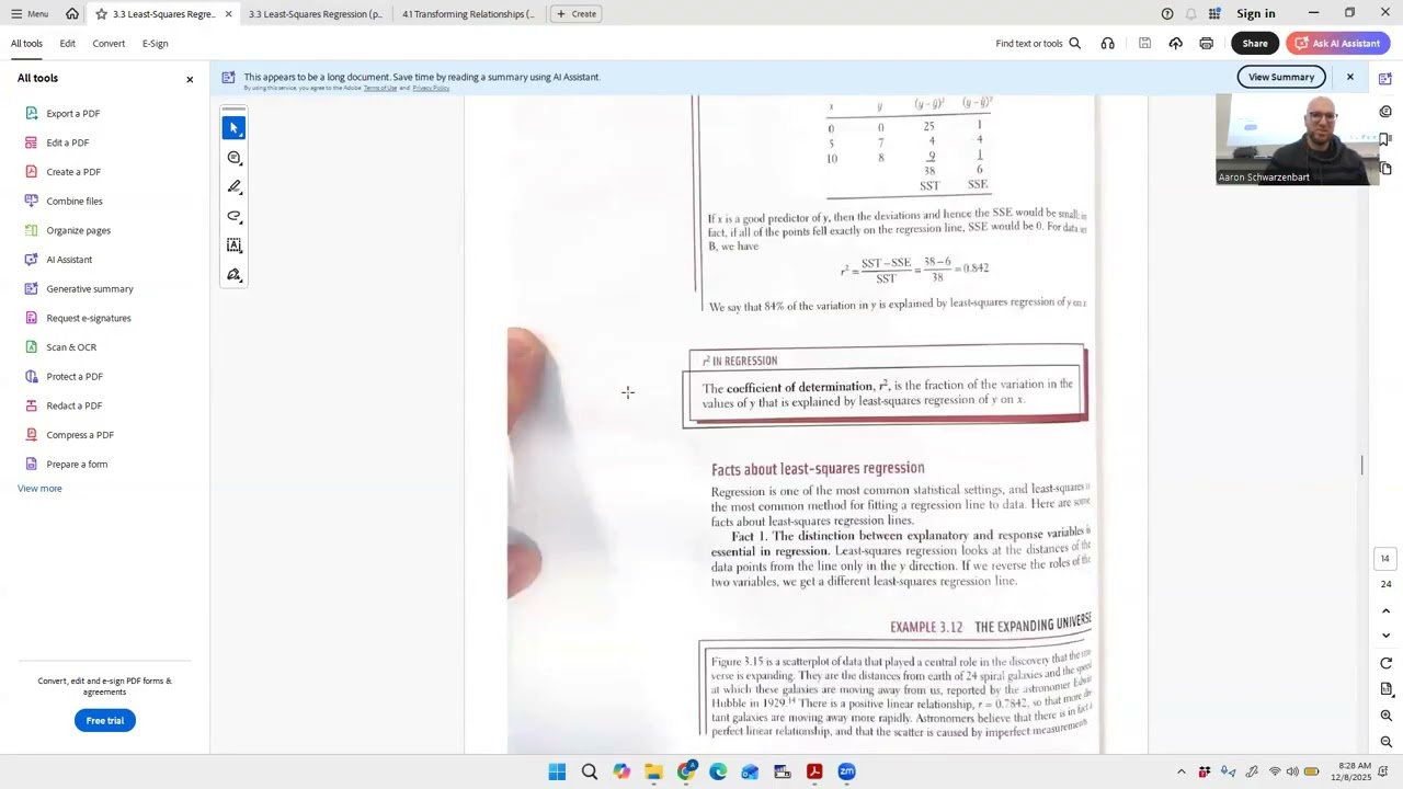 Stats 3.3 part 2 Linear Regression
