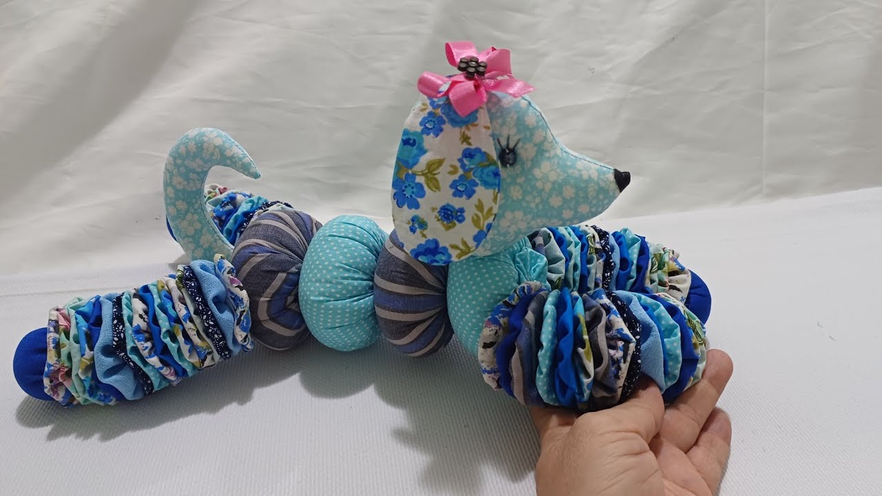 como fazer cachorrinho de fuxico, faça e venda,artesanato com fuxico #cachorro #tutorial #diy