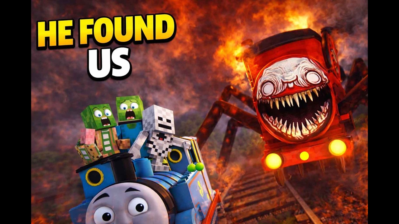 Choo Choo Charles Attacks Monster School! Train Escape in Minecraft Animation