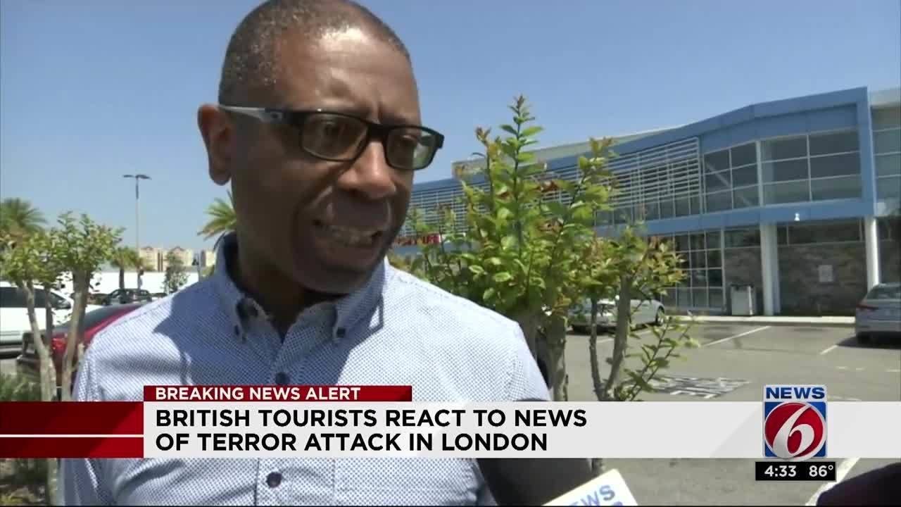 British tourists react to news of London terror attack