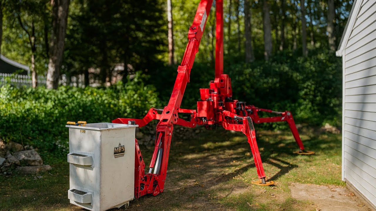 Подъемник Spider Lift длиной 83 фута облегчает удаление деревьев!