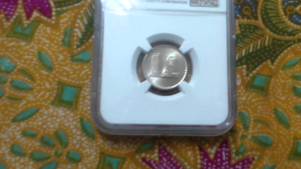 Malaysia 1980 10sen coin NGC MS68 with die clash error