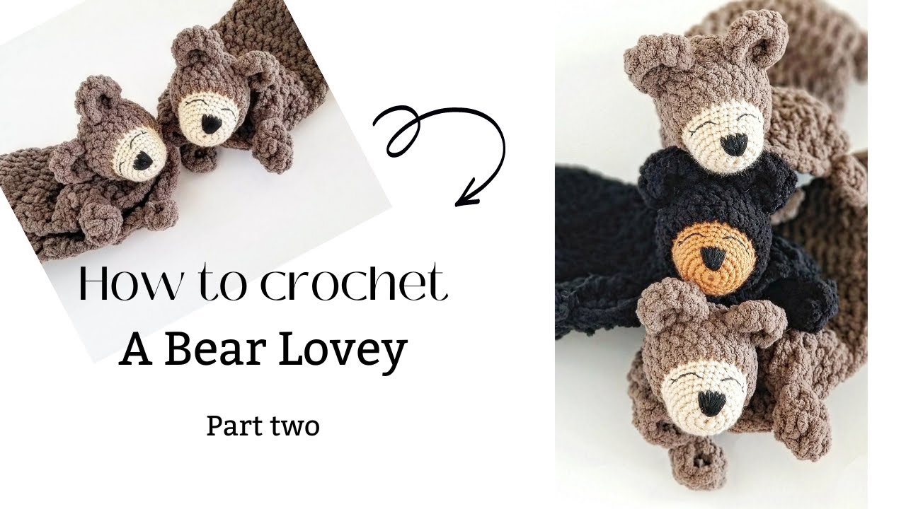 How to make an adorable baby bear lovey- part 2 face and ears