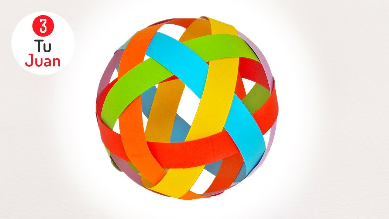 Bola de Papel para Decorar | Esfera de Papel - Manualidades con Reciclaje e Ideas Creativas DIY 🔮🏀