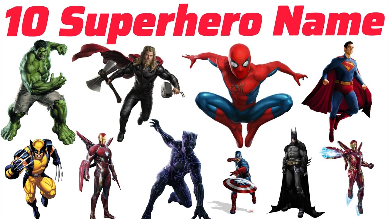 Superhero Name सुपरहीरो के नाम English Vocabulary Learning for kids Picture & Sound Learning