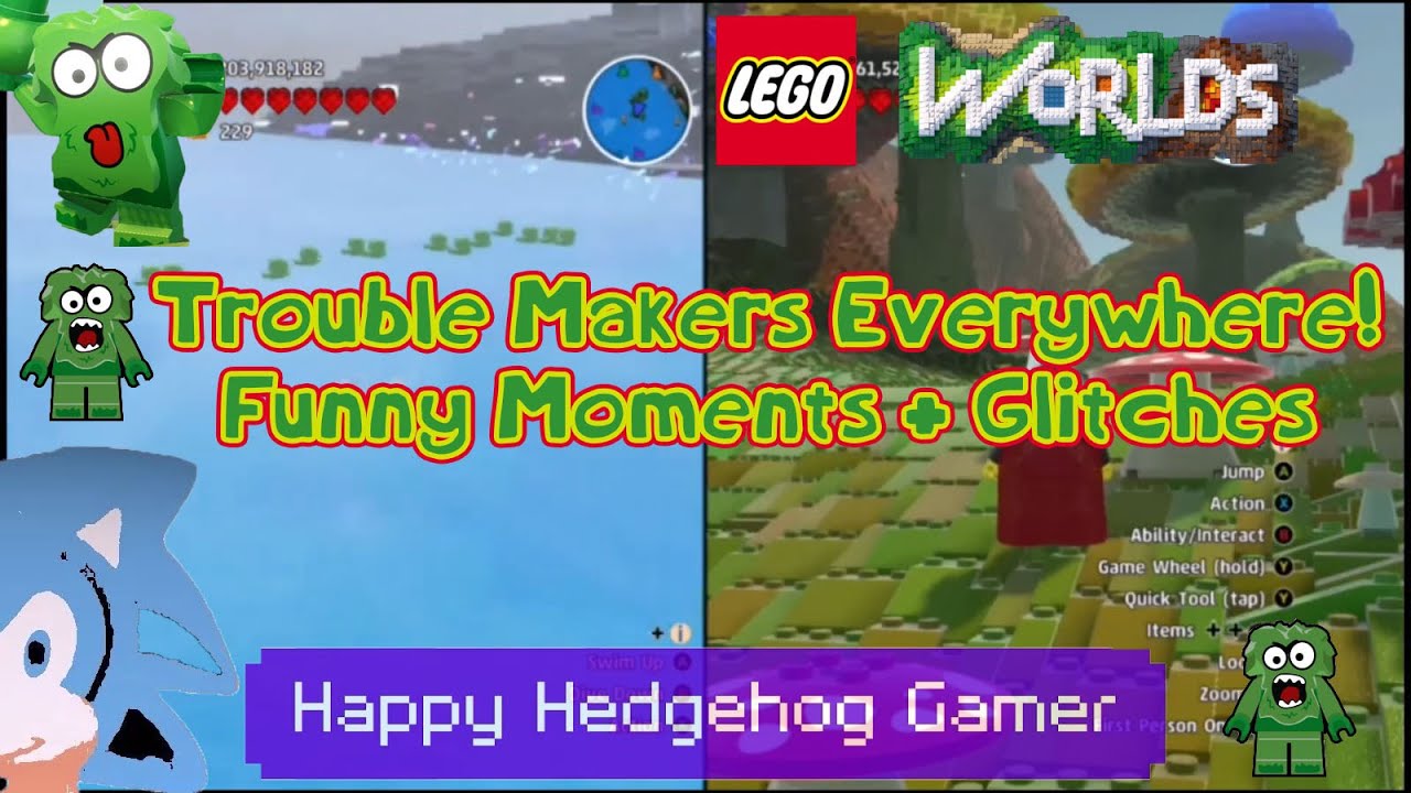 Trouble Makers Everywhere! Glitches and Funny Moments - Lego Worlds | #legoworlds