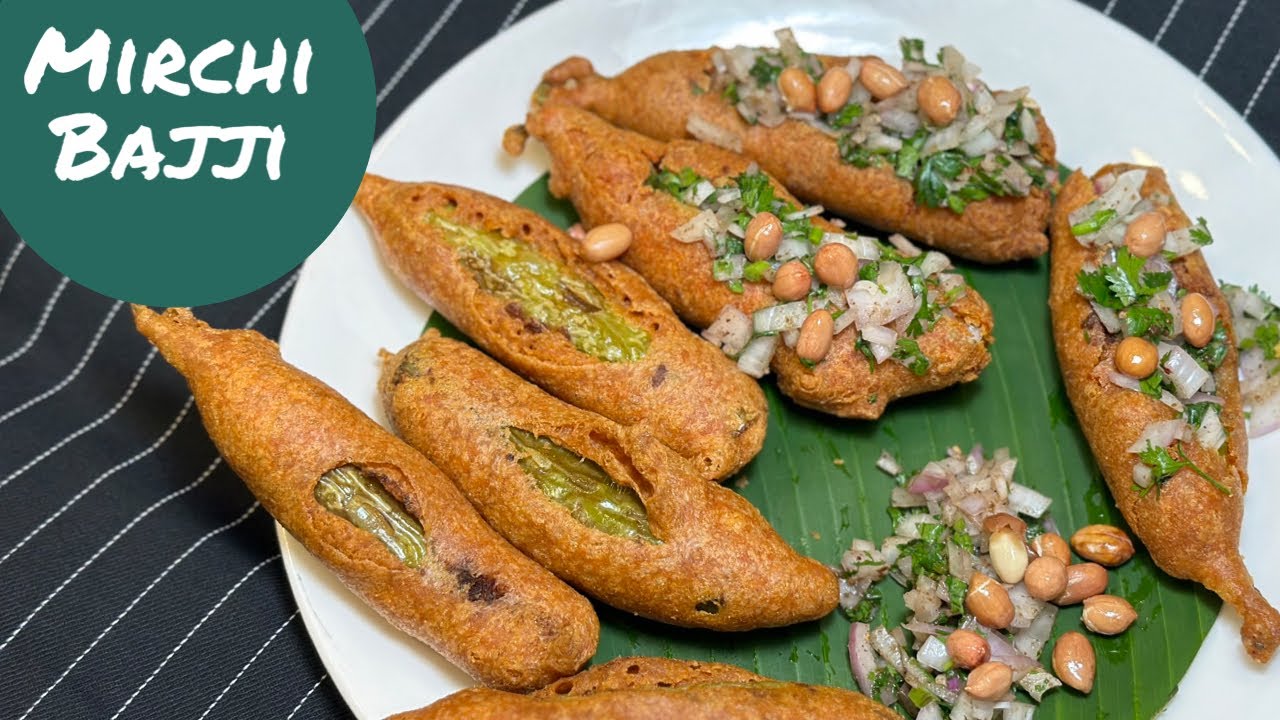 Mirchi Bajji - మిర్చి బజ్జీ -Easy Street Style Mirchi Bajji Recipe-Mirchi Bajji Recipe by Powerchef